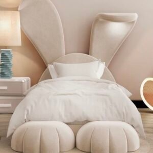 Cama conejo 1.00 | 1.20 | 1.40 + Puffs de patas de conejo