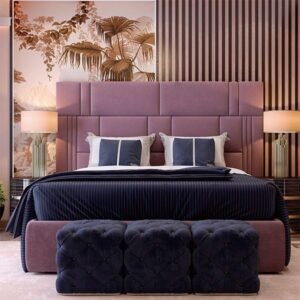 Cama verona | 1.40 + 3 puffs o puff baul