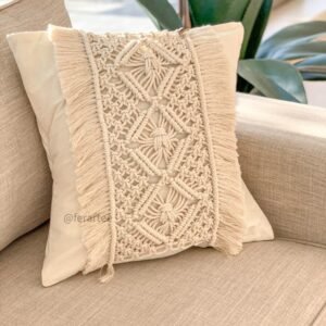 Cojin cuadrado macramé