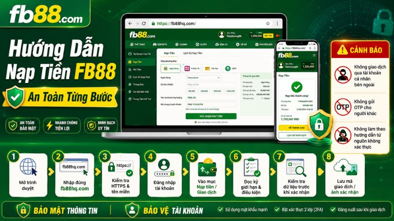 Hướng Dẫn Nạp Tiền FB88 An Toàn Từng Bước
